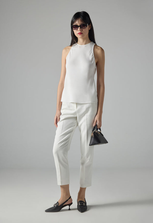 Choice Sleeveless Basic Top Off White