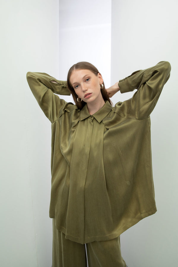 Baqa Comfortable Fit Shirt  Green