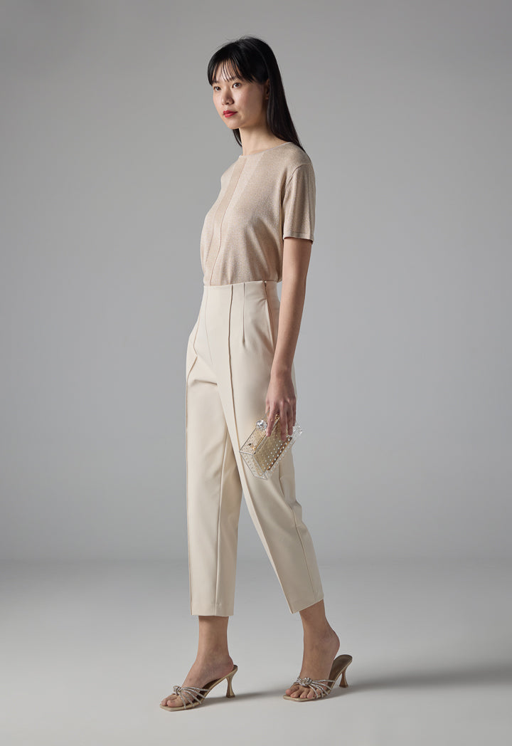 Choice Straight Legs Basic Trousers Cream