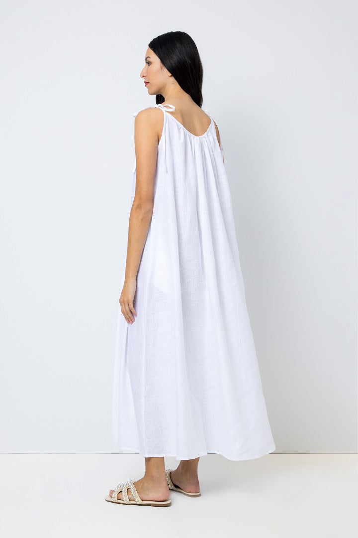 Choice Adjustable Strap Midi Dress Offwhite