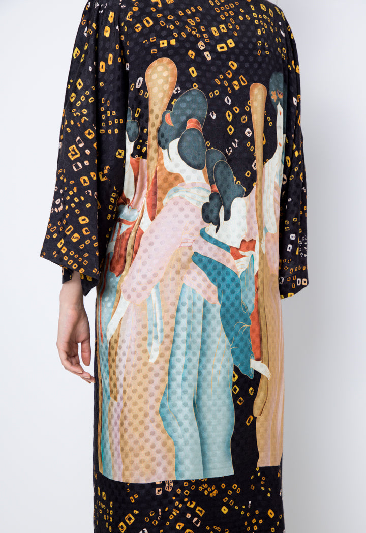 Choice Printed Long Sleeves Abaya Printed Multi