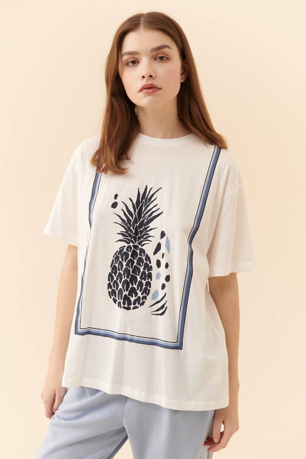 Roman Printed Pineapplet-Shirt White