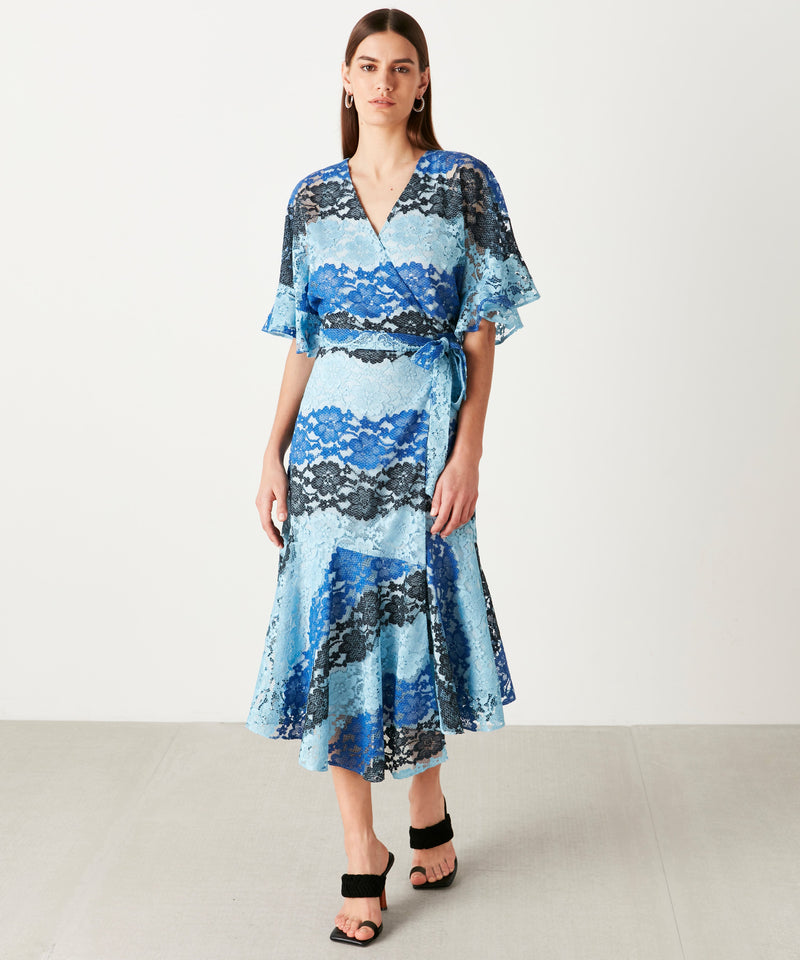 Ipekyol Printed Embroidered Dress Blue