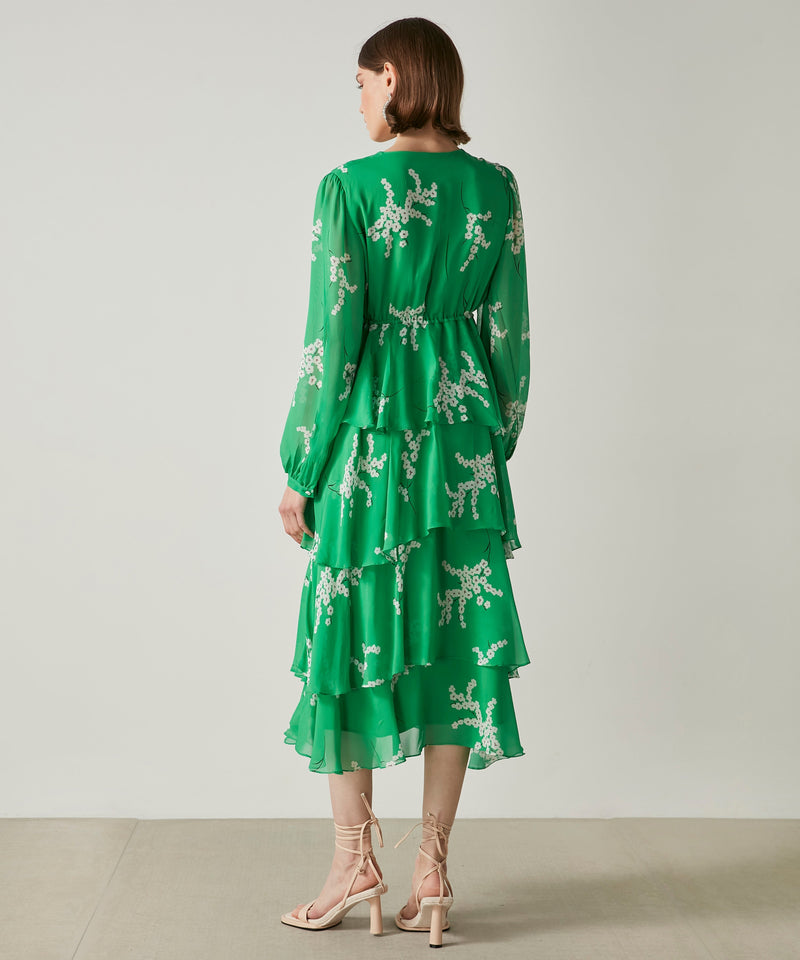 Ipekyol Printed Layered Midi Dress Green