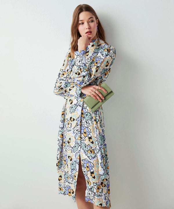 Ipekyol Floral Print Midi Dress Lavander