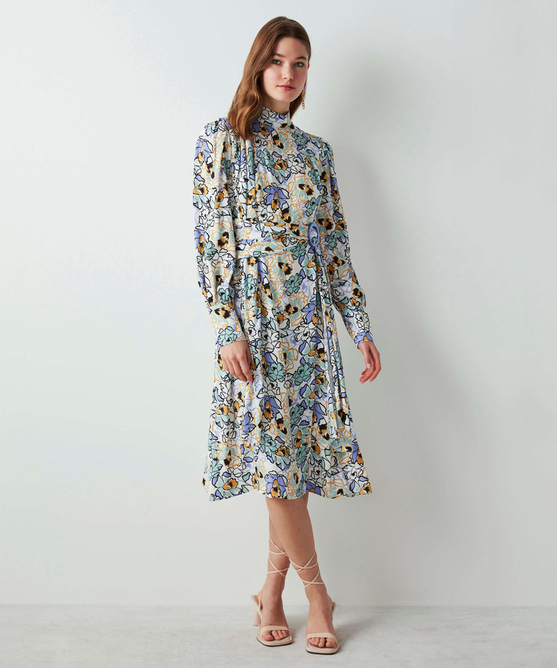 Ipekyol Floral Print Midi Dress Lavander