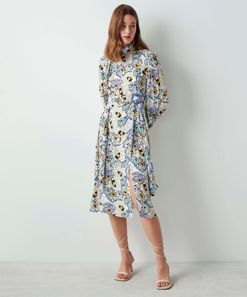 Ipekyol Floral Print Midi Dress Lavander