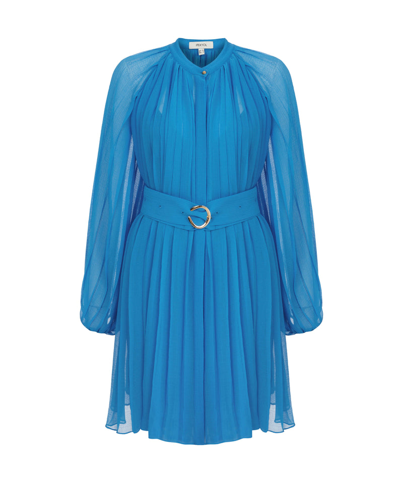 Ipekyol Pleated Mini Dress Blue