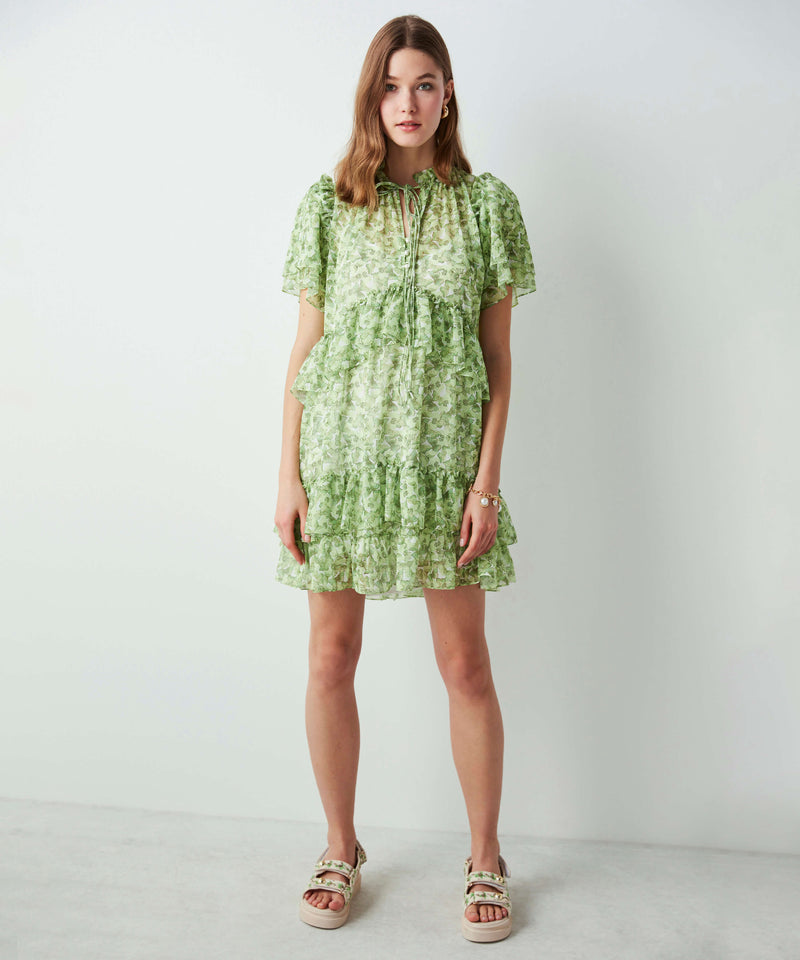 Ipekyol Butterfly Pattern Dress Green