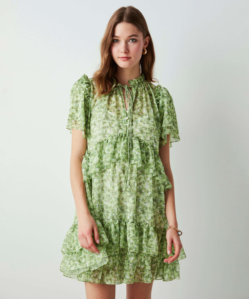 Ipekyol Butterfly Pattern Dress Green