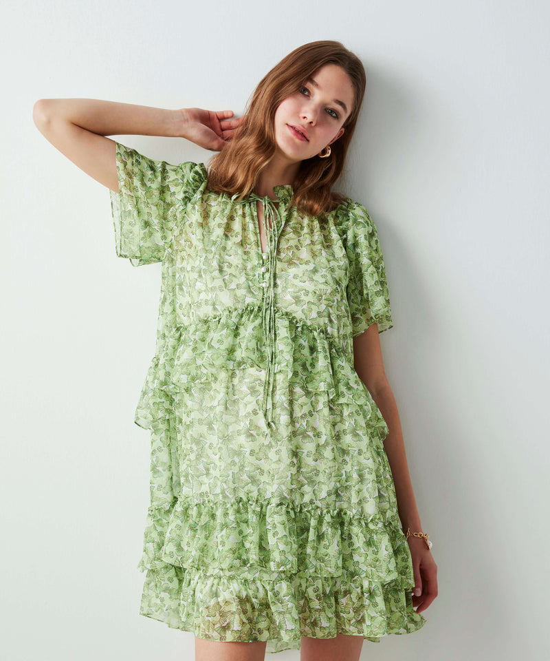 Ipekyol Butterfly Pattern Dress Green