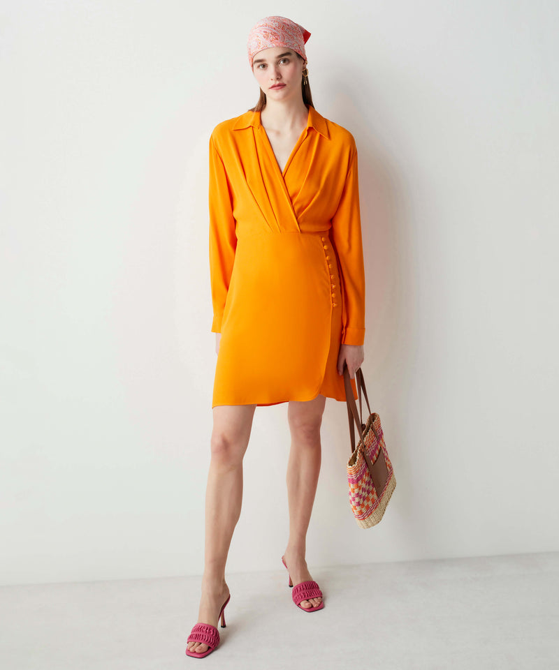 Ipekyol Double-Breasted Dress Orange