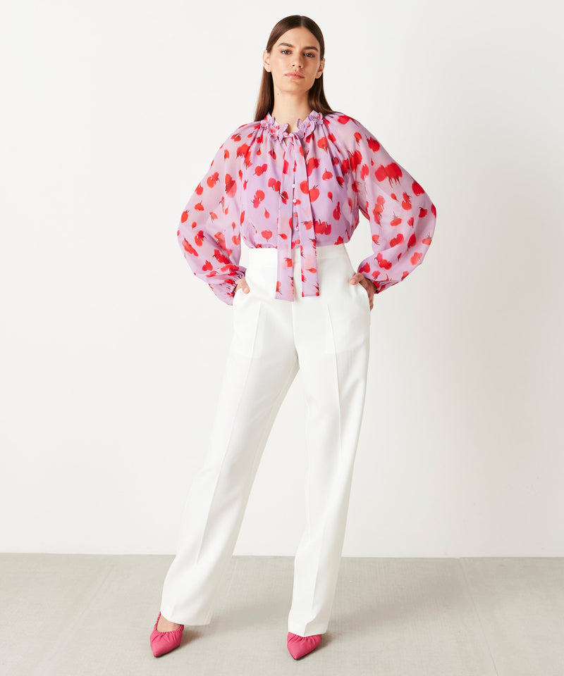 Ipekyol Butterfly Detail Printed Blouse Pink