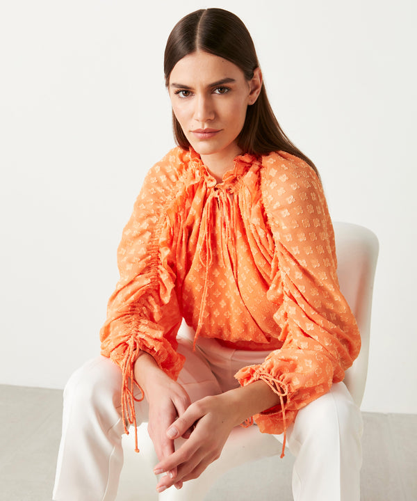 Ipekyol Shirred Detail Blouse Orange