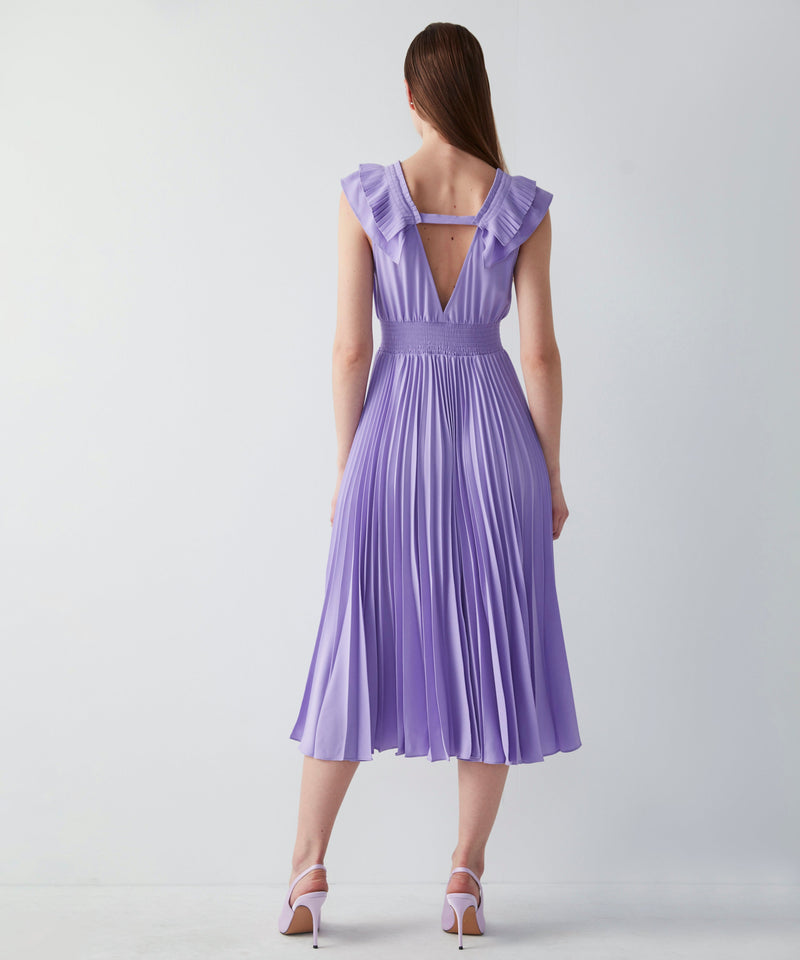 Ipekyol Ruffle Trim Pleated Dress Lavander