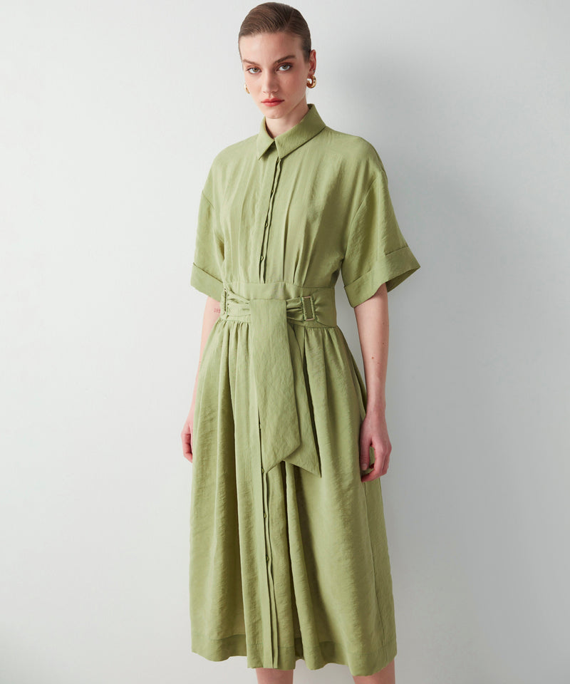 Ipekyol Shirt Dress With Metal Accessories Light Khaki