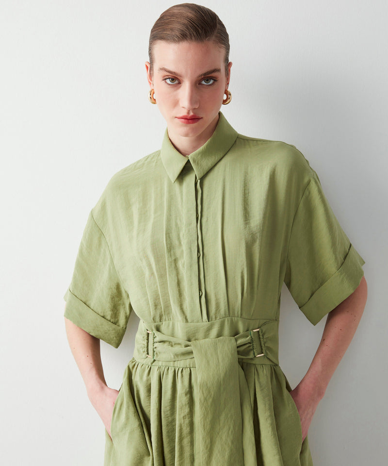 Ipekyol Shirt Dress With Metal Accessories Light Khaki