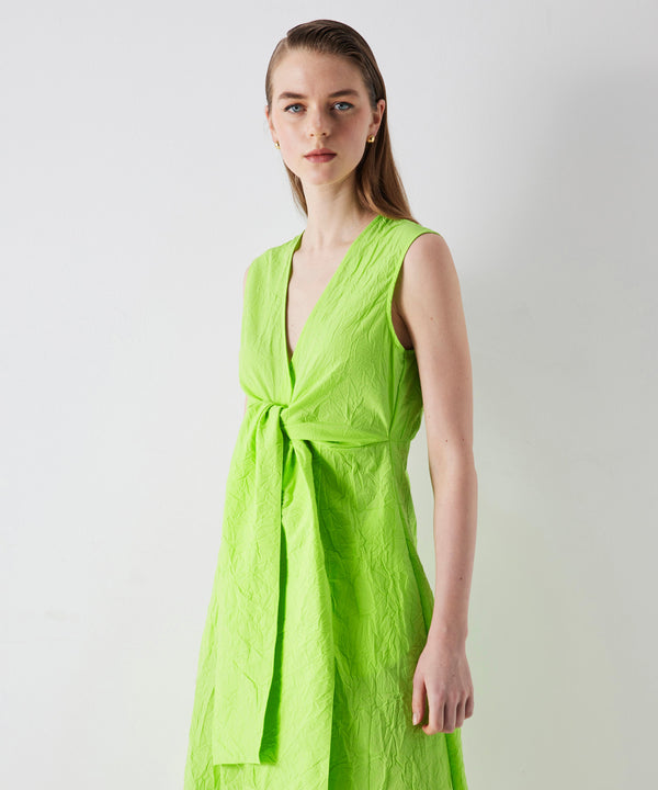 Ipekyol Front Tie Textured Dress Lime