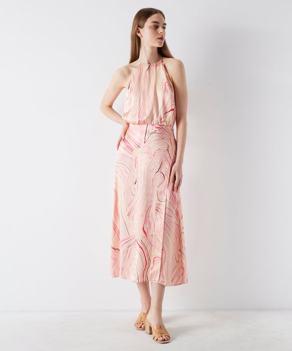 Ipekyol Patterned Halter Neck Dress Pink