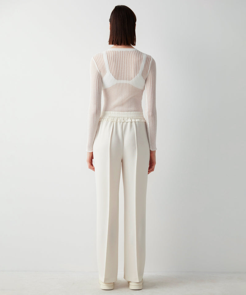 Ipekyol Elastic Waist Trousers With Satin Details Oil