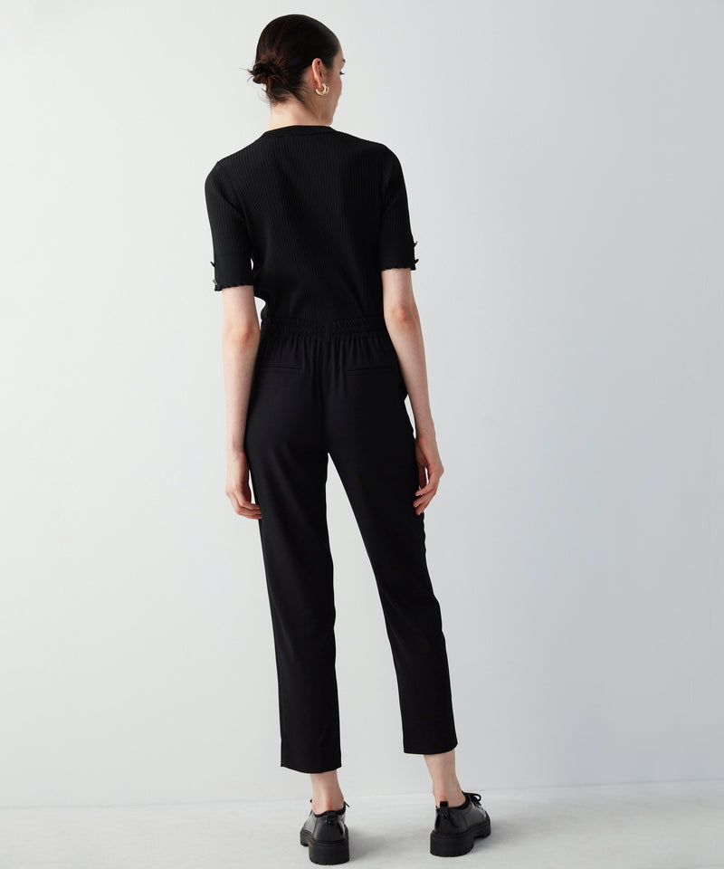 Ipekyol Elastic Waist Trousers With Metal Accessory Black