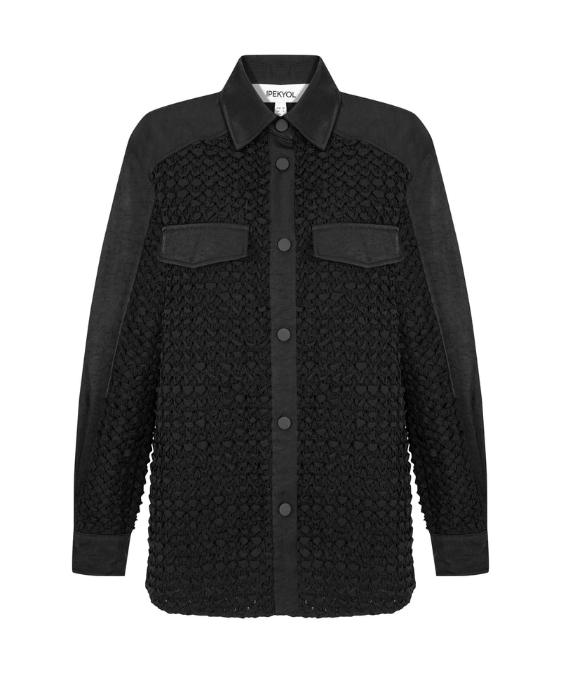 Ipekyol Fabric Mix Jacket Black