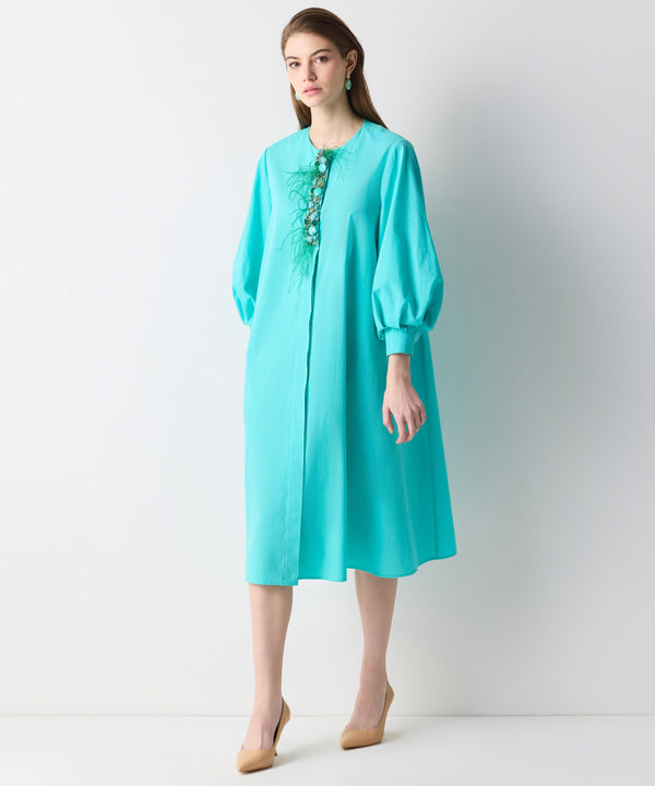 Ipekyol Embroidered Poplin Dress Green