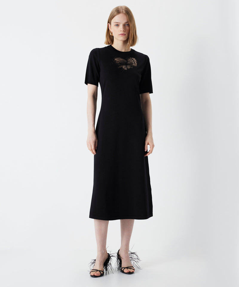 Ipekyol Embroidered Knit Dress Black