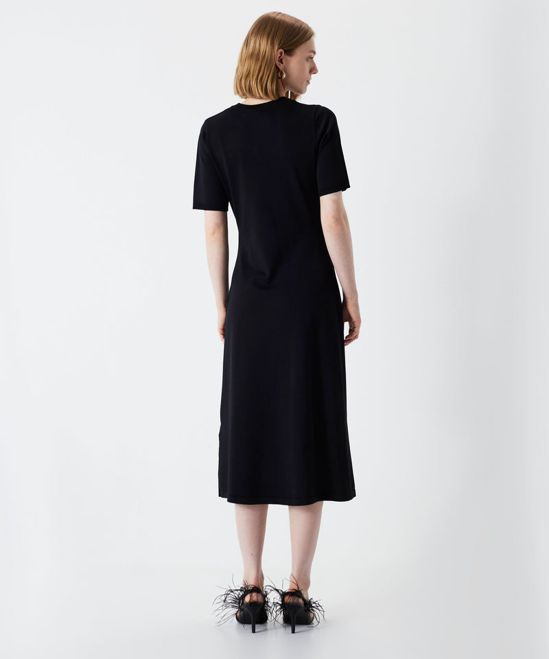 Ipekyol Embroidered Knit Dress Black