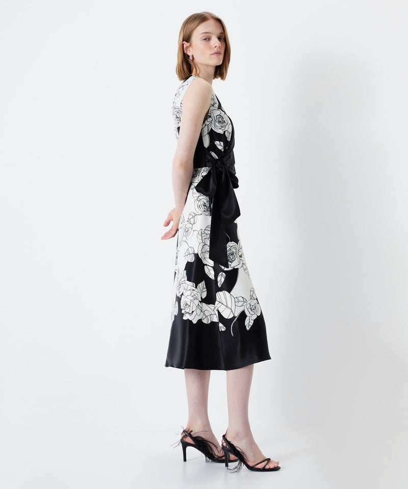 Ipekyol Tie-Front Patterned Dress Oil