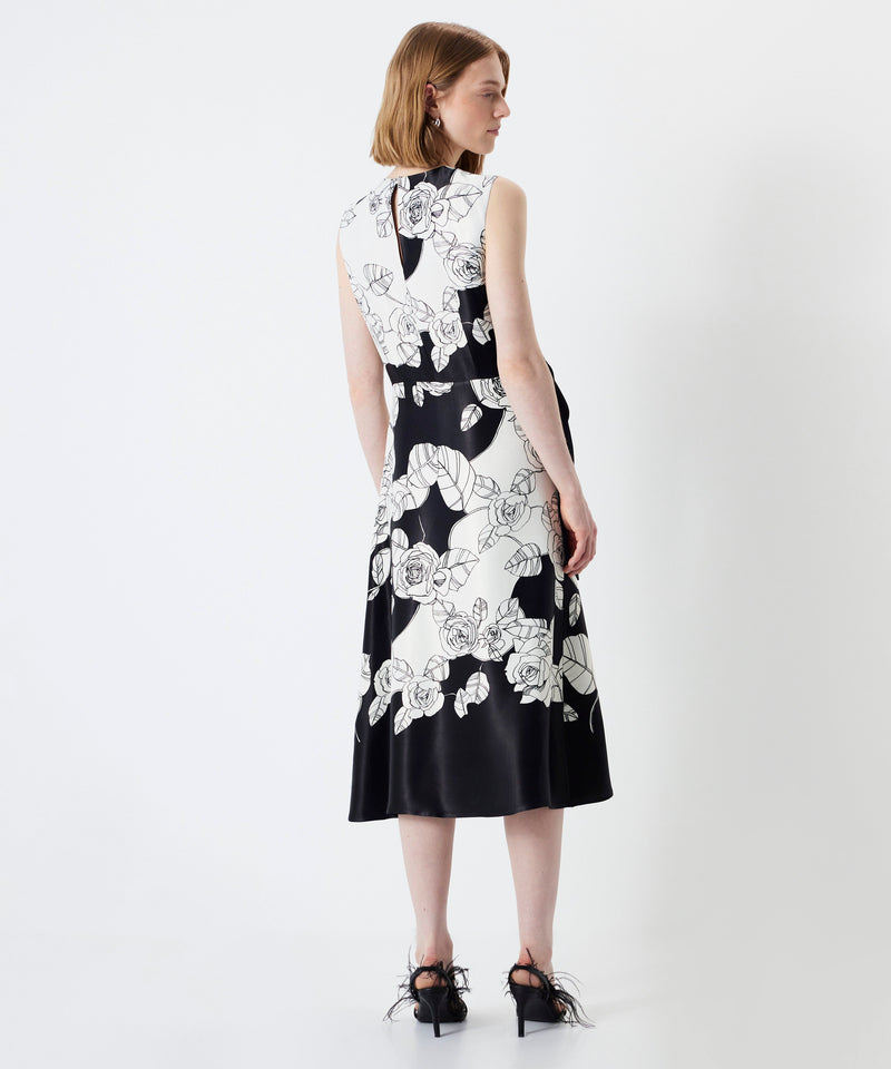 Ipekyol Tie-Front Patterned Dress Oil