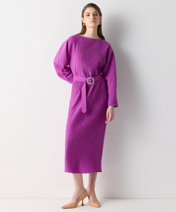 Ipekyol Straight Cut Belted Dress Purple