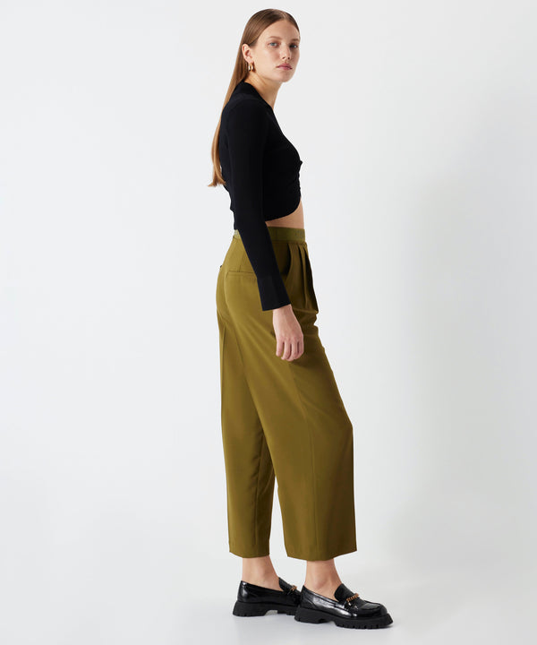 Ipekyol Slogan Trousers Khaki