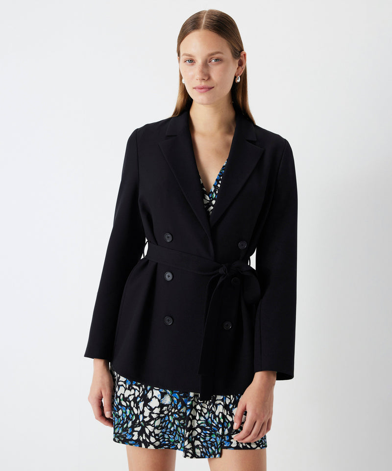 Ipekyol Belted Jacket With 6-Button Black