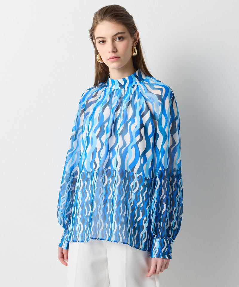 Ipekyol Patterned Blouse Blue