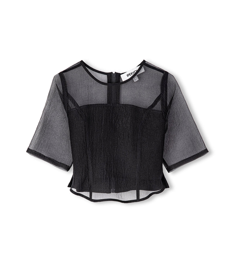 Ipekyol Combed Cotton Mix Blouse Black