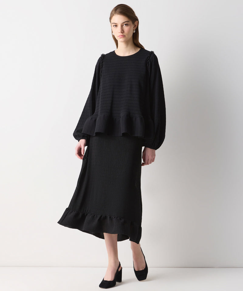 Ipekyol Ruffle Trim Blouse Black