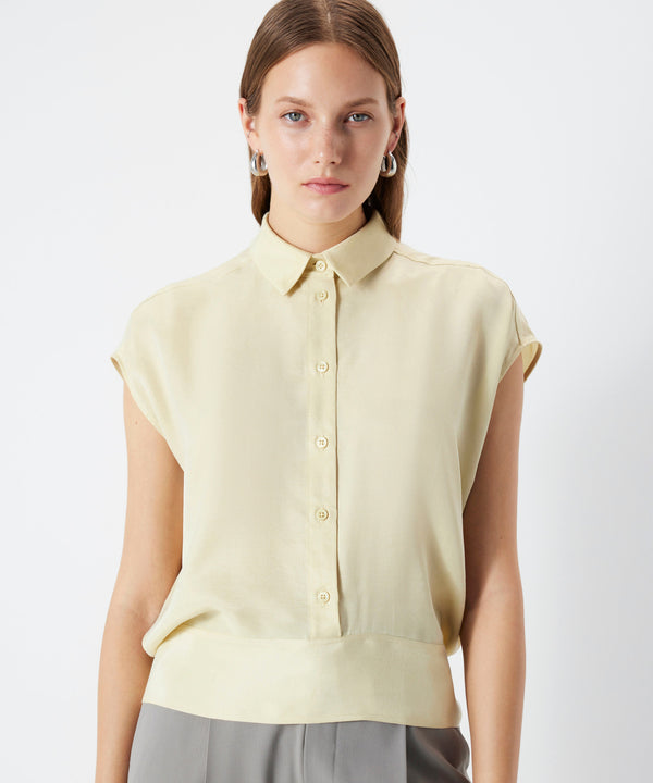 Ipekyol Tie-Up Shirt Collar Blouse Green