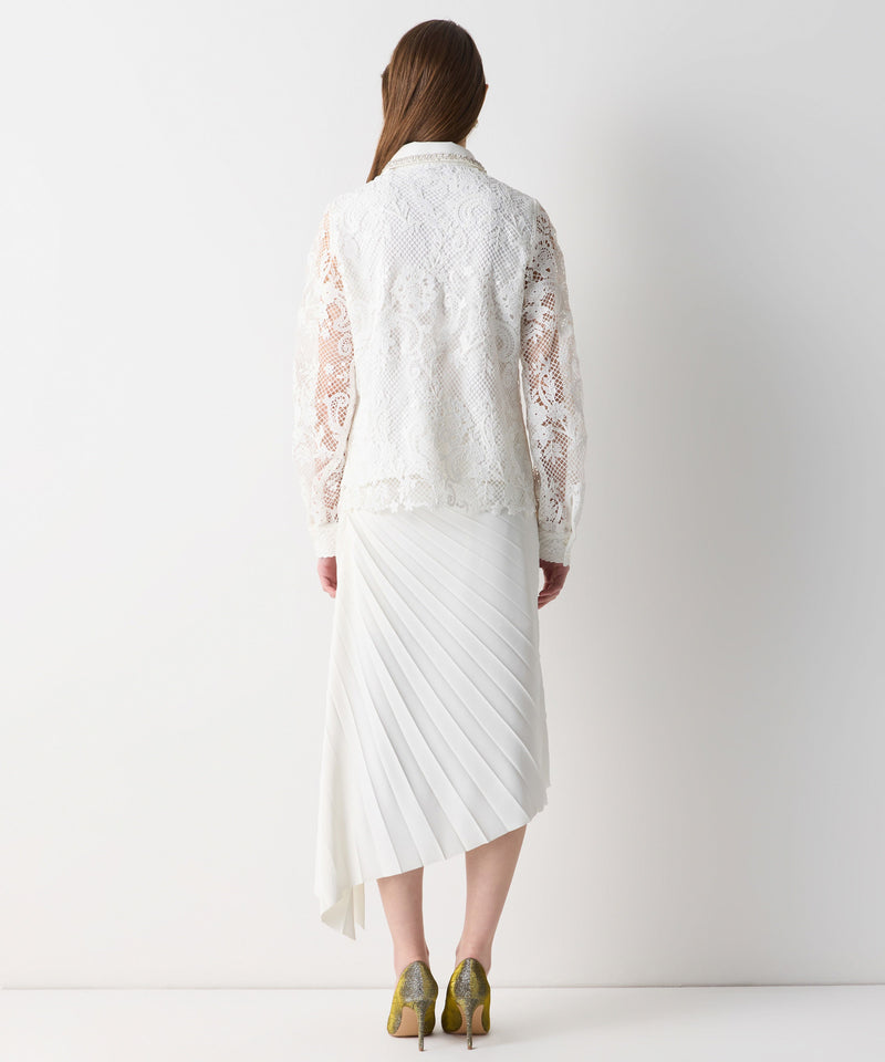 Ipekyol Embroidered Guipure Shirt Ecru