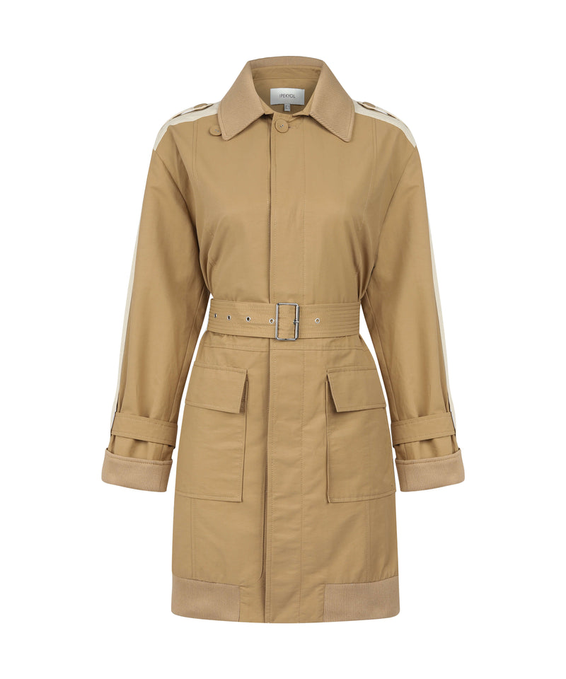 Ipekyol Color Block Trench Coat Natural