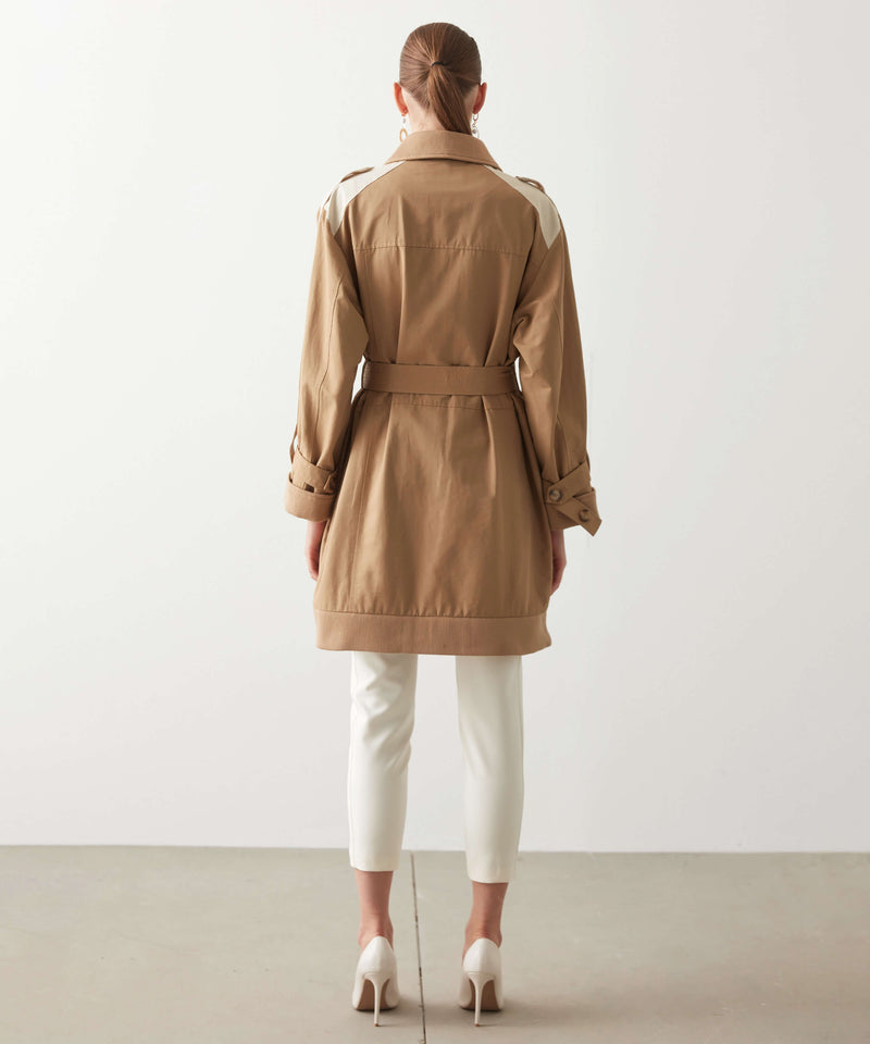 Ipekyol Color Block Trench Coat Natural