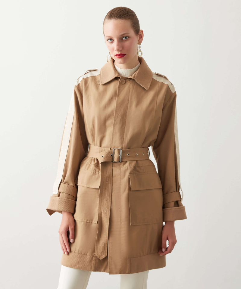 Ipekyol Color Block Trench Coat Natural