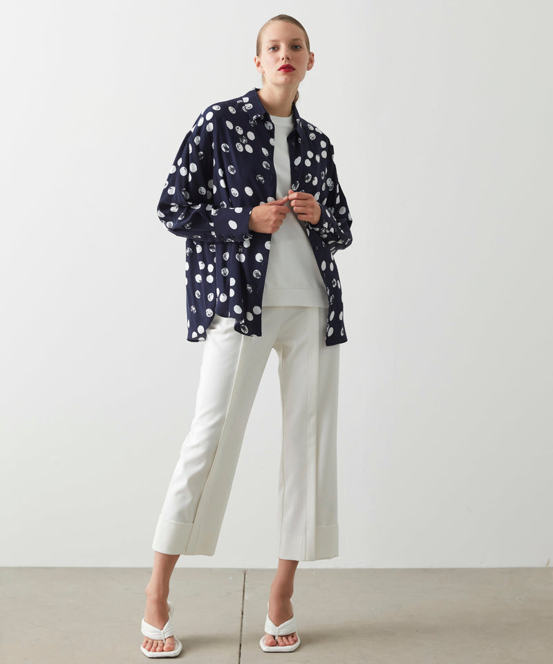 Ipekyol Polka Dot Shirt Navy