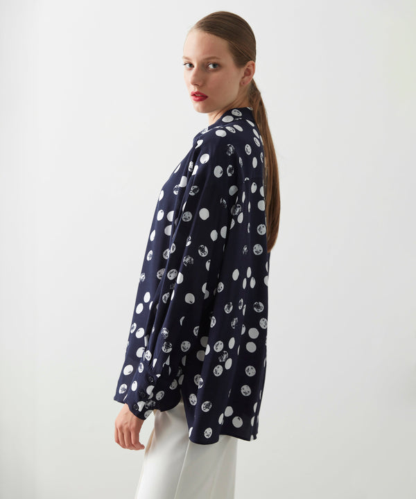 Ipekyol Polka Dot Shirt Navy