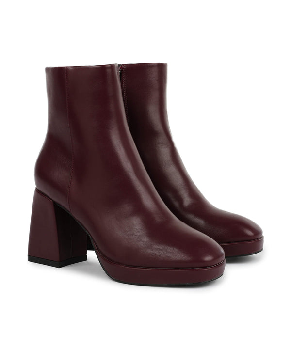 Ipekyol Pu Heeled Boots Bordeaux