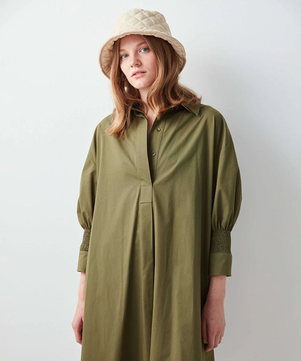 Ipekyol Smart Soft Solid Poplin Dress Khaki