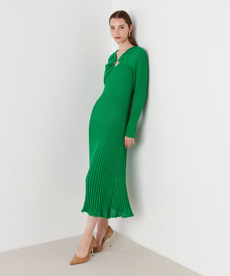 Ipekyol Knitted Dress With Fixed Jacket Green