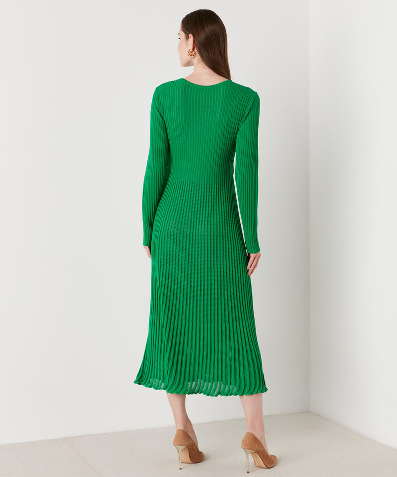 Ipekyol Knitted Dress With Fixed Jacket Green