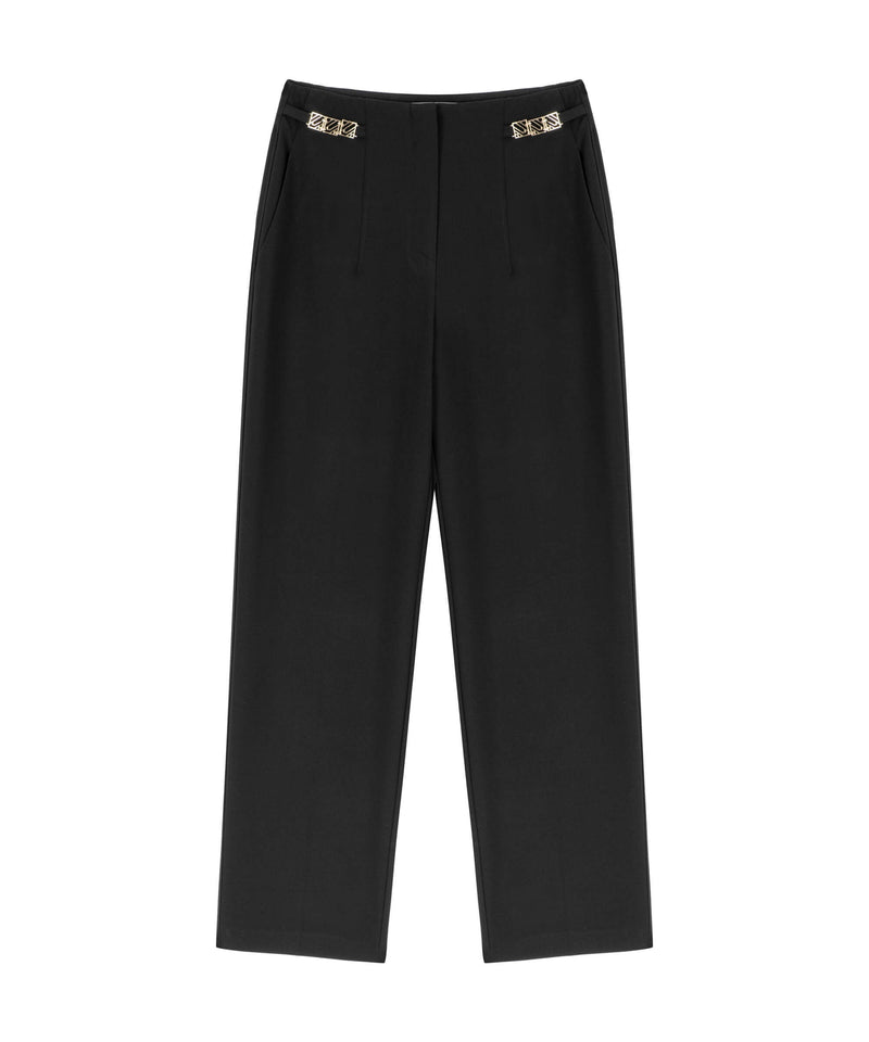 Ipekyol Trouser With Monogram Accessory Black