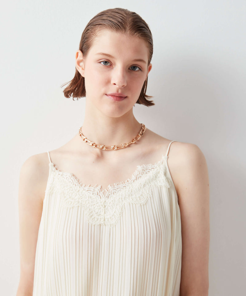 Ipekyol Pleated Blouse With Lace Neck Ecru